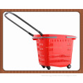 50L Portable Multifunctional Plastic Supermarket Baskets for Bookstore, Big Shop